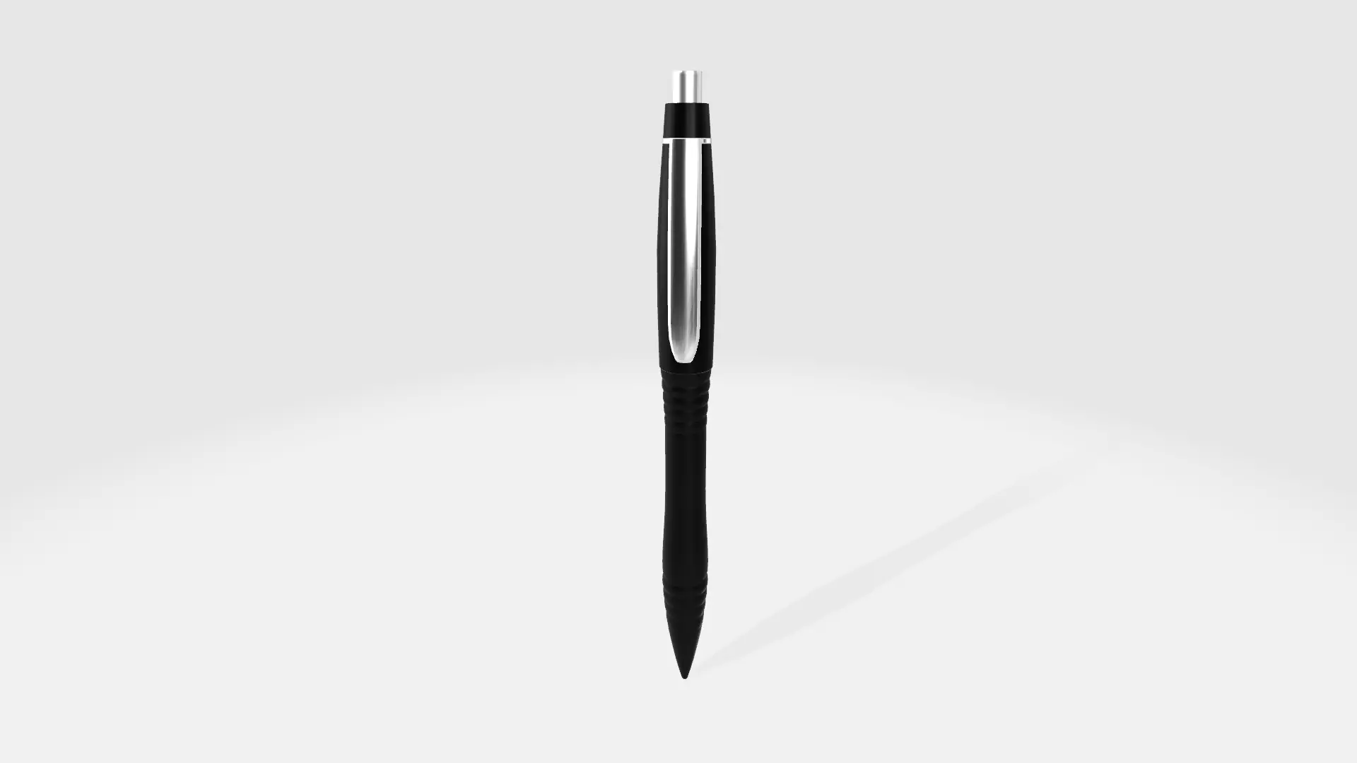 Plastic Pen Low-poly 3D model_0
