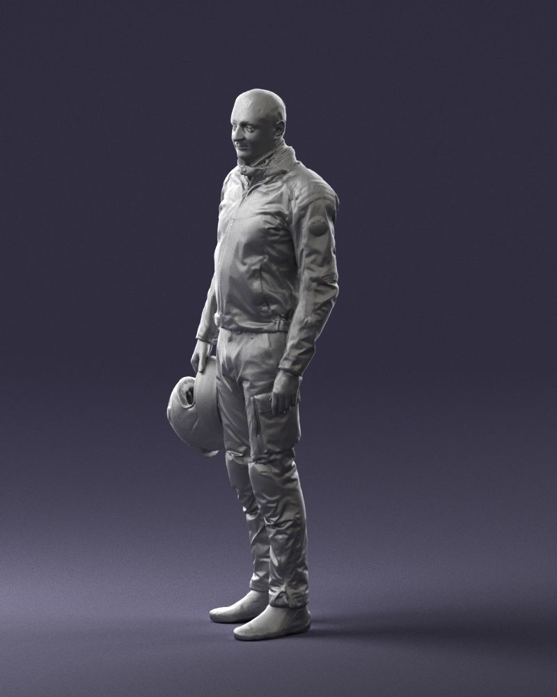 Male motorcyclist with a helmet 0091 3D model_28