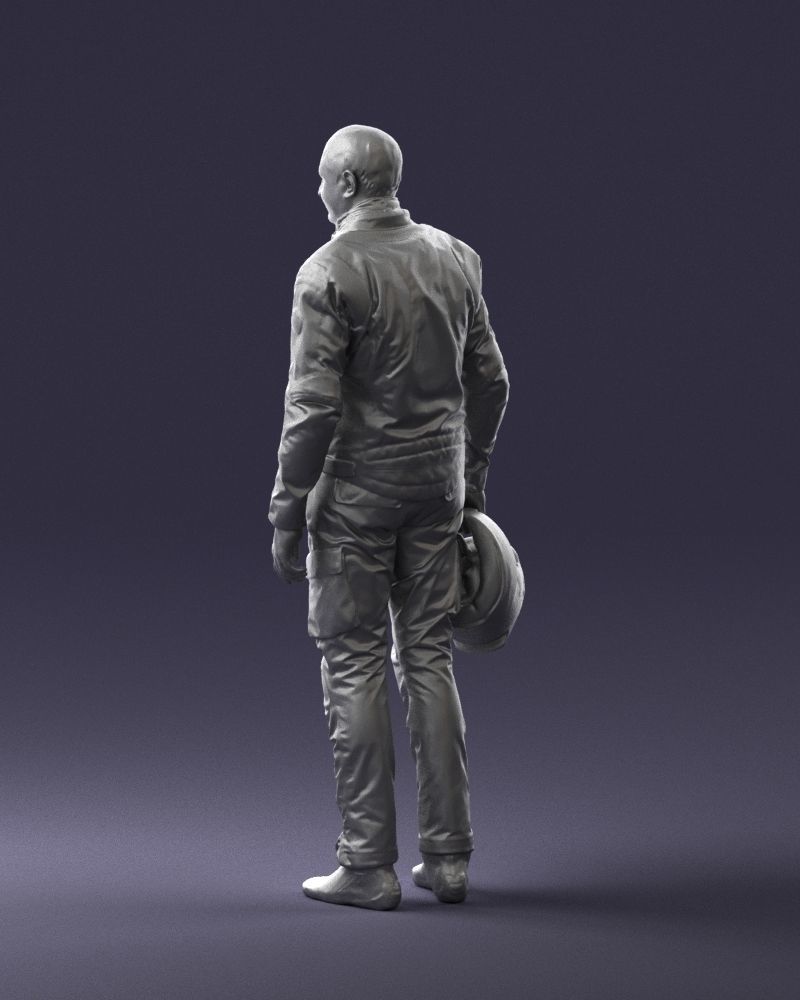 Male motorcyclist with a helmet 0091 3D model_22