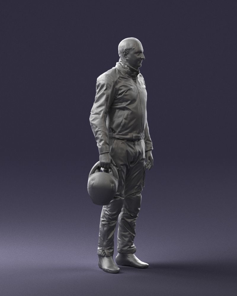Male motorcyclist with a helmet 0091 3D model_10