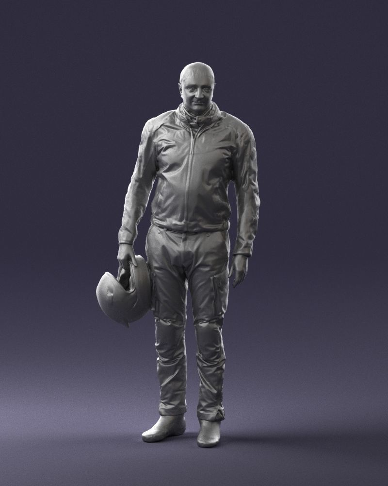 Male motorcyclist with a helmet 0091 3D model_34