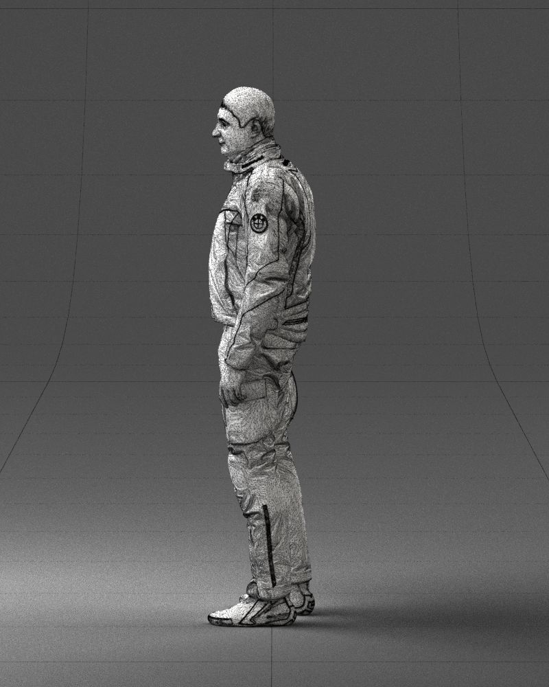 Male motorcyclist with a helmet 0091 3D model_26