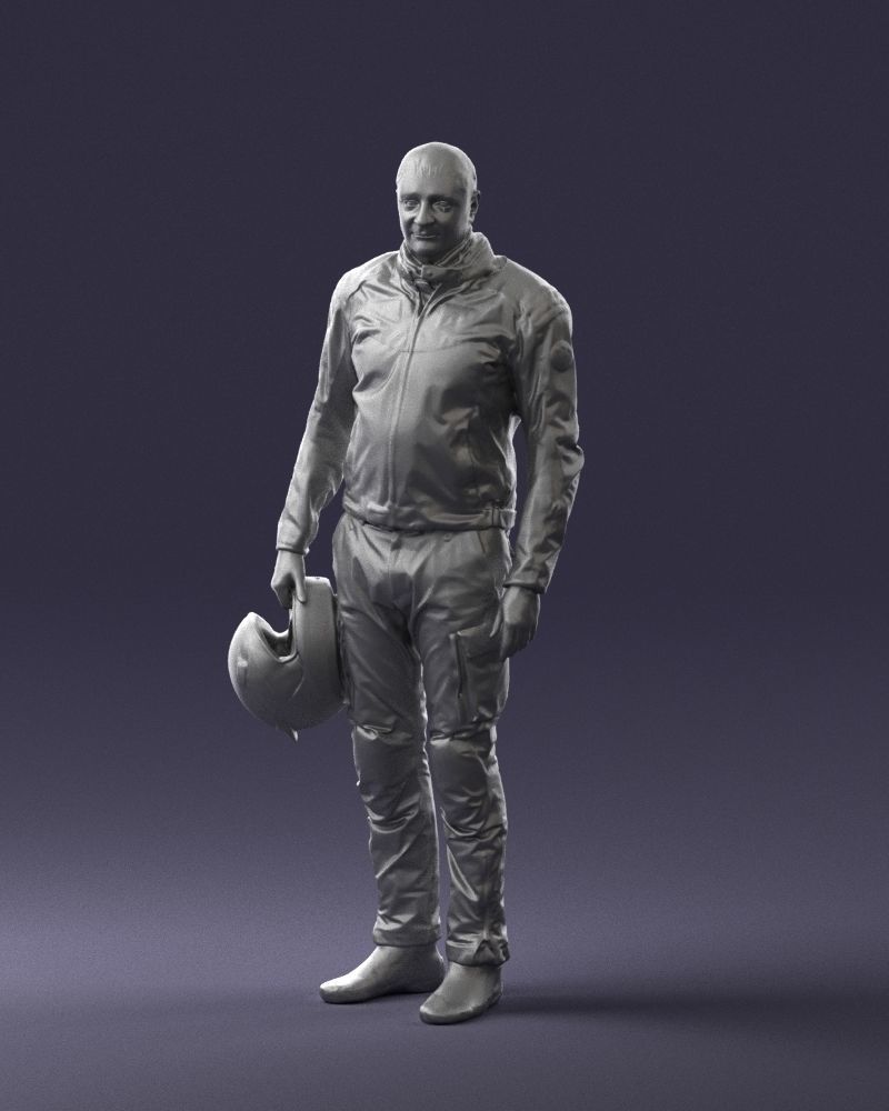 Male motorcyclist with a helmet 0091 3D model_31