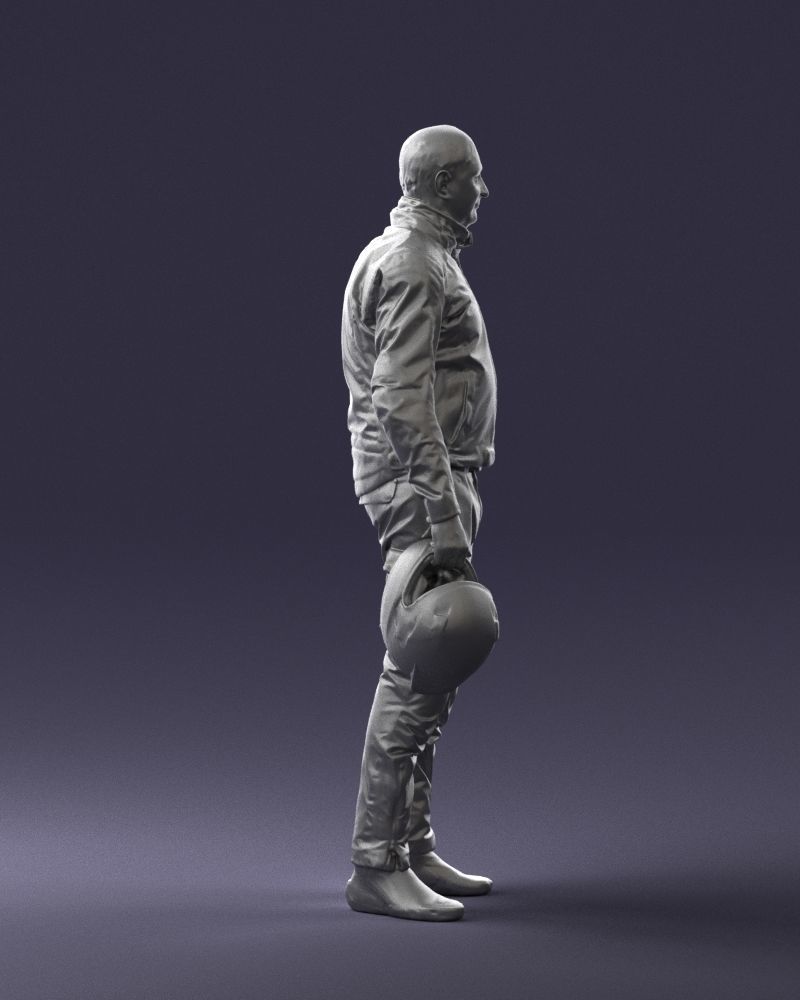 Male motorcyclist with a helmet 0091 3D model_13