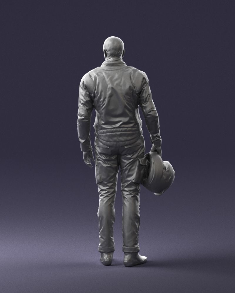 Male motorcyclist with a helmet 0091 3D model_19