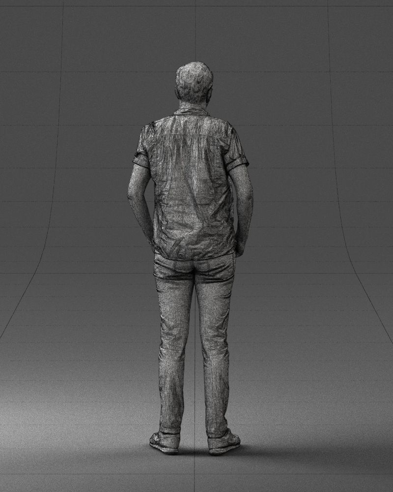 000323 Casual Male Standing Pose 1202 3D model_21