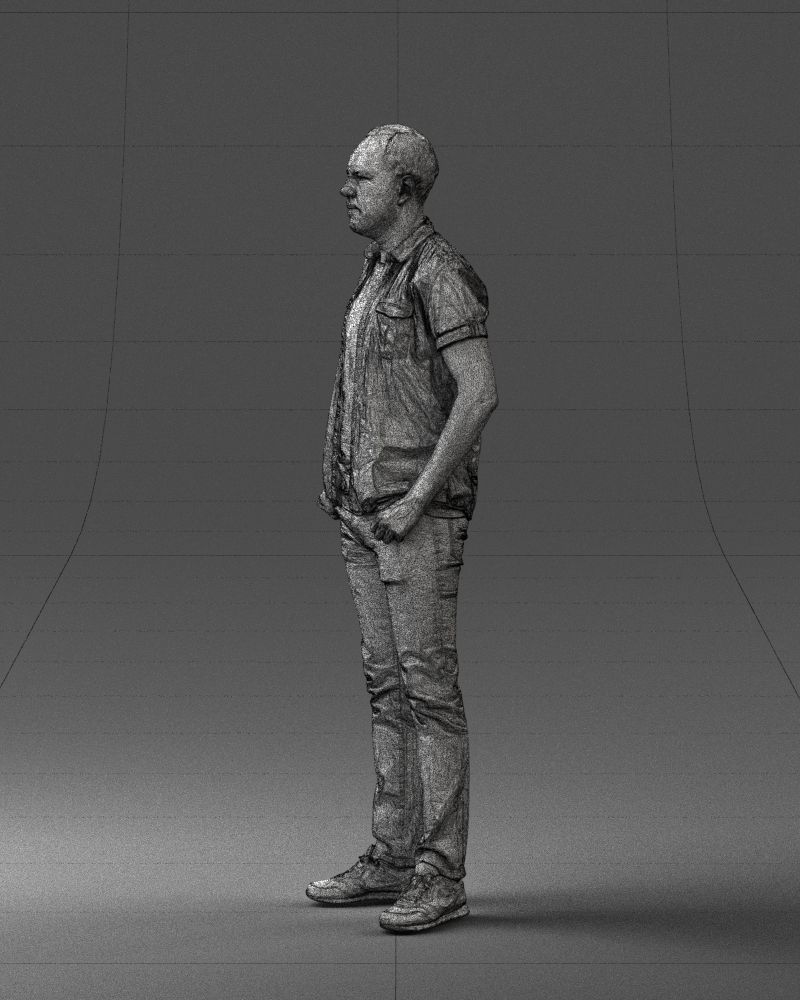 000323 Casual Male Standing Pose 1202 3D model_30