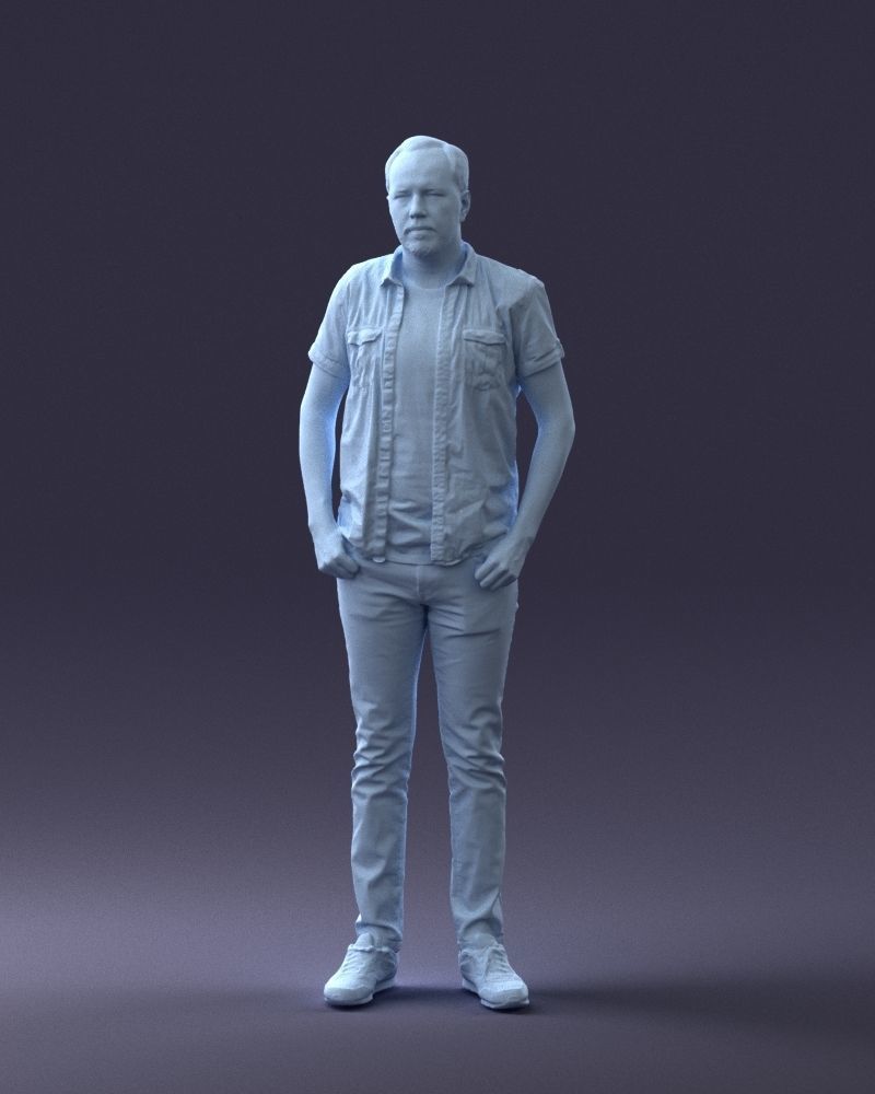000323 Casual Male Standing Pose 1202 3D model_2