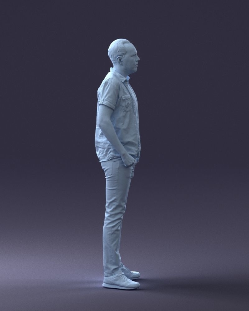 000323 Casual Male Standing Pose 1202 3D model_14