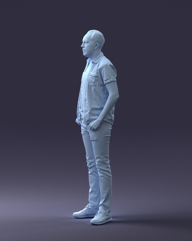000323 Casual Male Standing Pose 1202 3D model_29