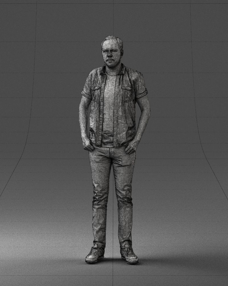 000323 Casual Male Standing Pose 1202 3D model_3