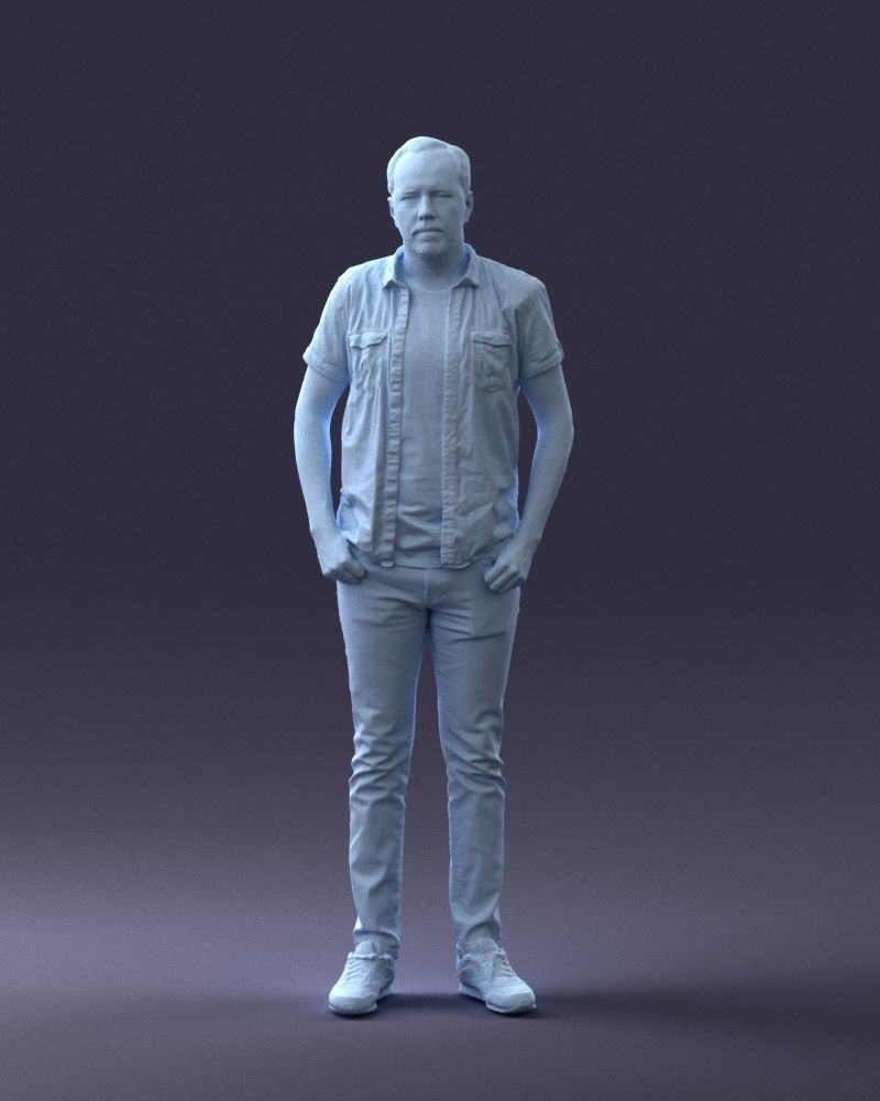 000323 Casual Male Standing Pose 1202 3D model_5