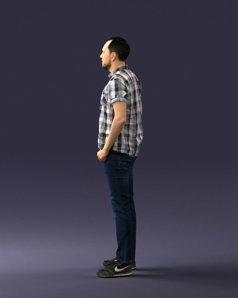 000323 Casual Male Standing Pose 1202 3D model_25