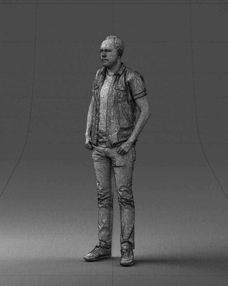 000323 Casual Male Standing Pose 1202 3D model_33