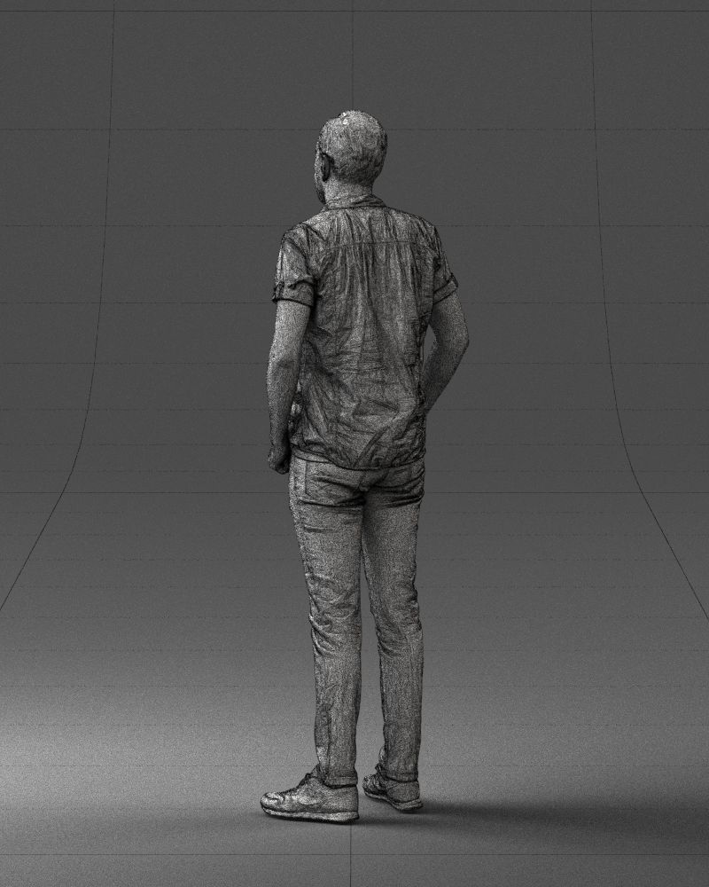 000323 Casual Male Standing Pose 1202 3D model_24