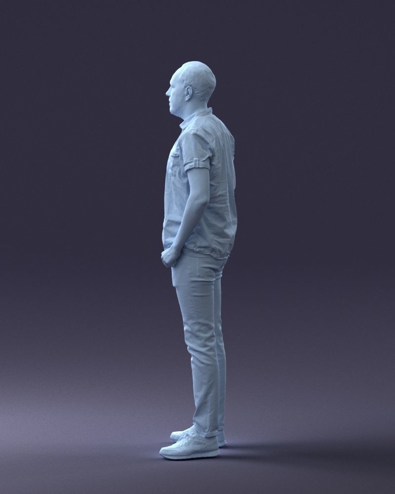 000323 Casual Male Standing Pose 1202 3D model_26