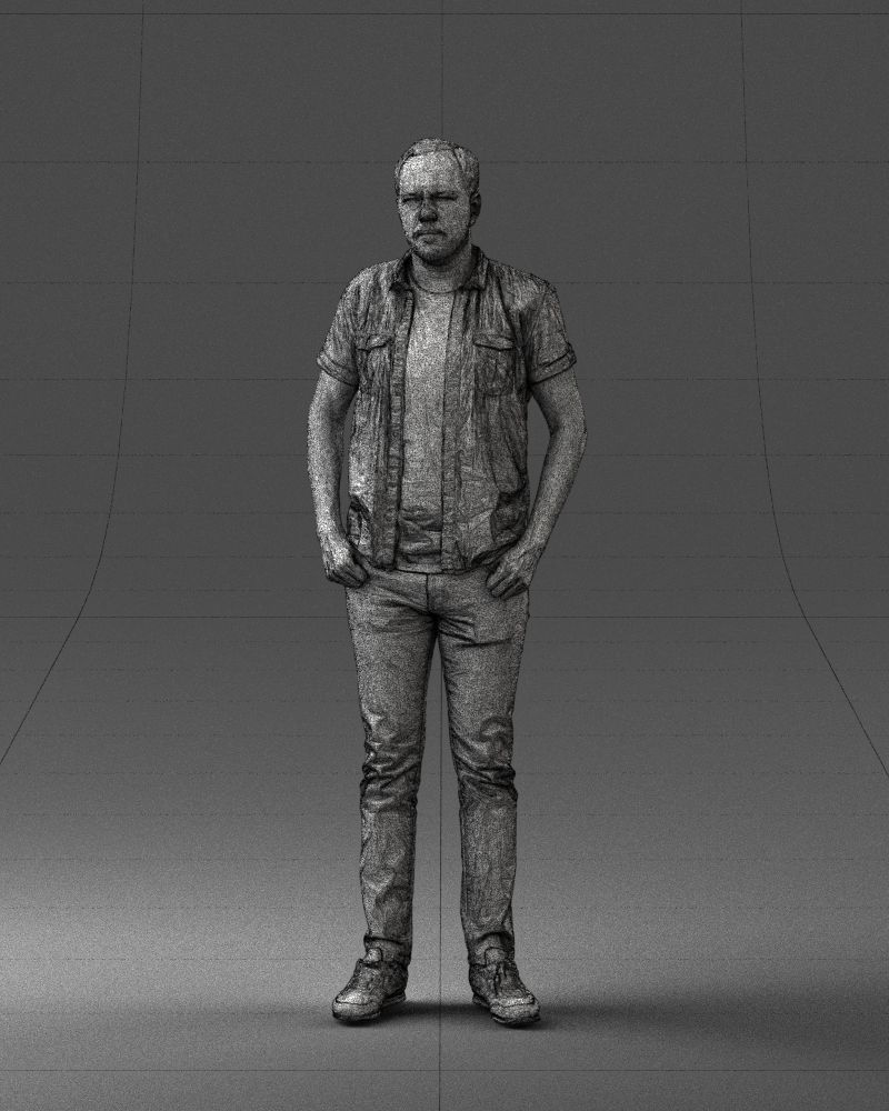 000323 Casual Male Standing Pose 1202 3D model_39