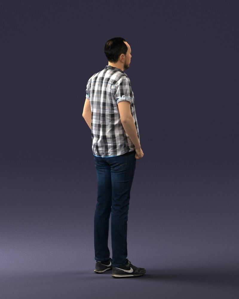 000323 Casual Male Standing Pose 1202 3D model_16