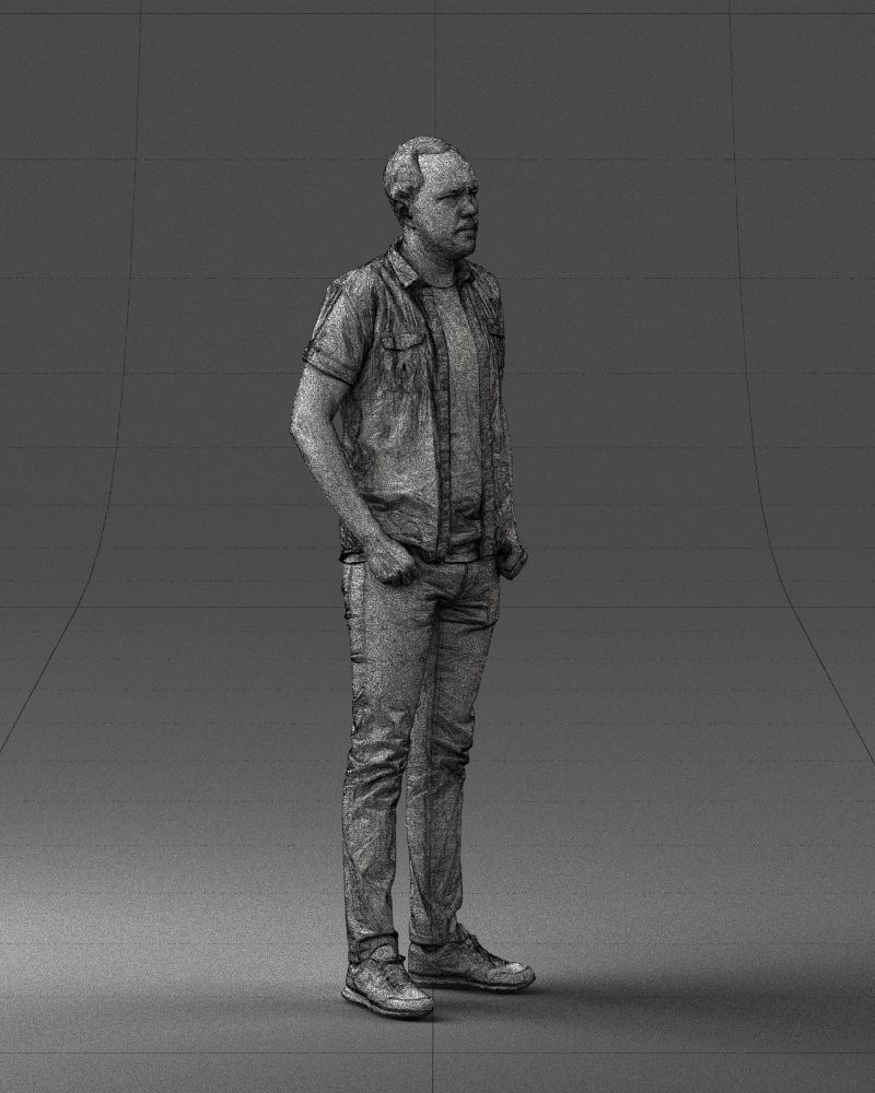 000323 Casual Male Standing Pose 1202 3D model_12