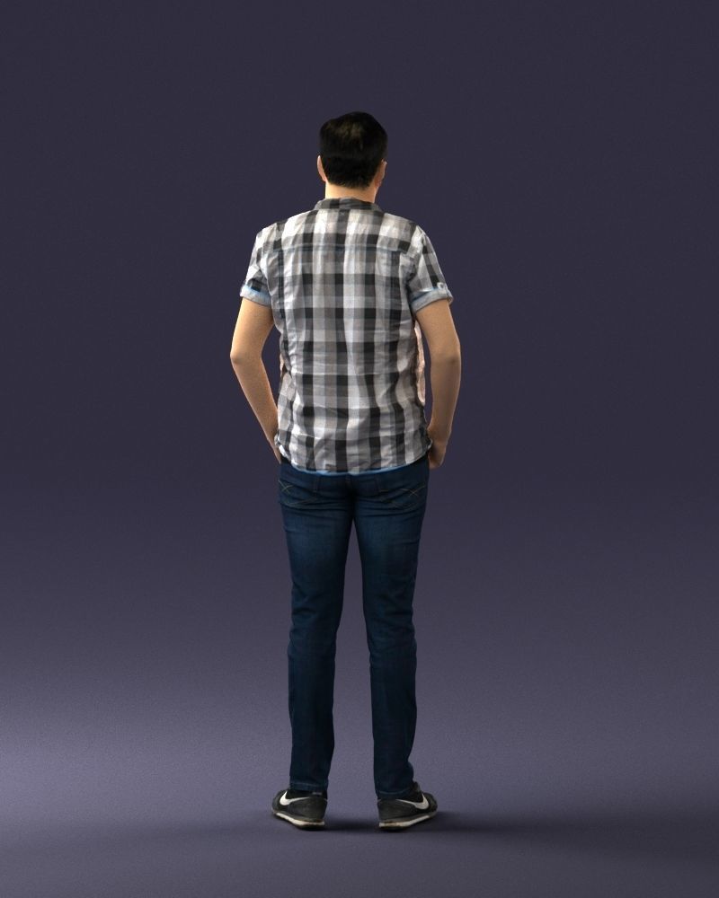 000323 Casual Male Standing Pose 1202 3D model_19