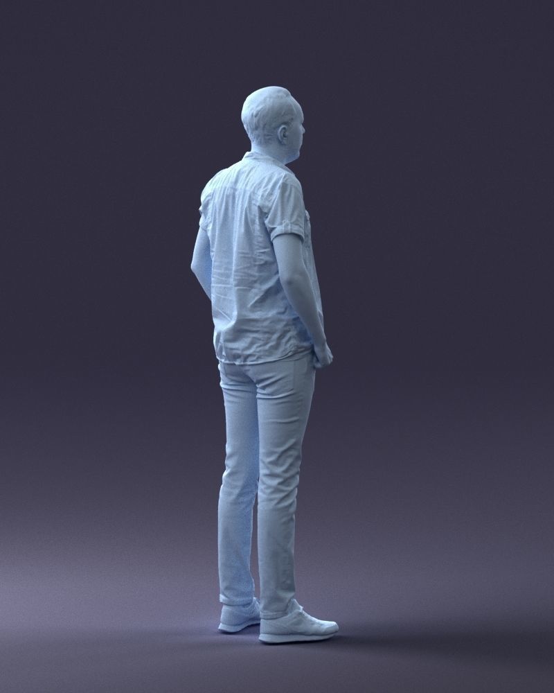 000323 Casual Male Standing Pose 1202 3D model_17