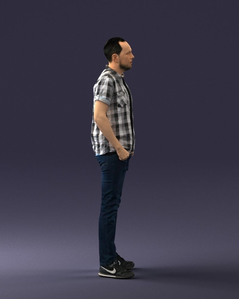 000323 Casual Male Standing Pose 1202 3D model_13