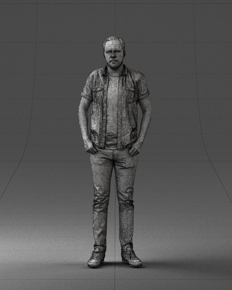 000323 Casual Male Standing Pose 1202 3D model_6