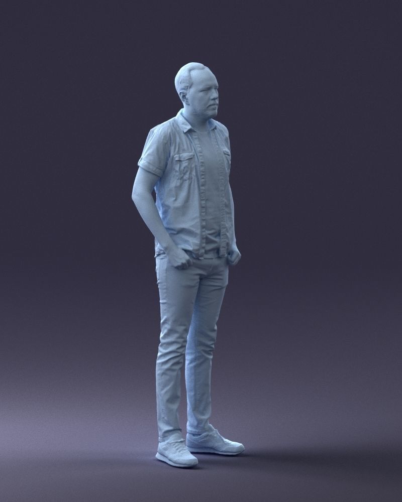 000323 Casual Male Standing Pose 1202 3D model_11