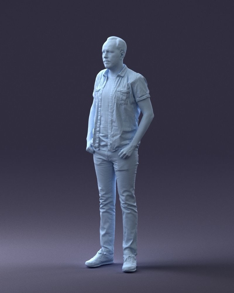 000323 Casual Male Standing Pose 1202 3D model_32
