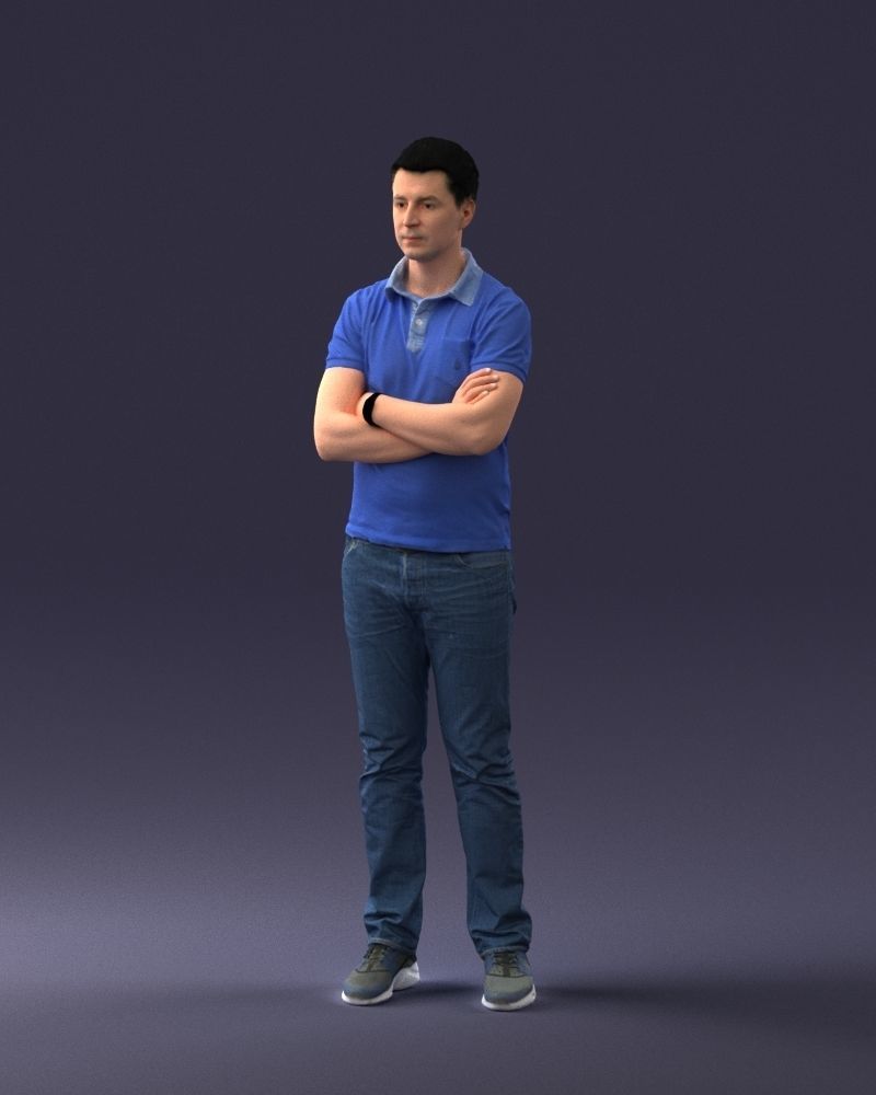 000062 Man in Casual Clothes 0506 3dp 3D print model_3