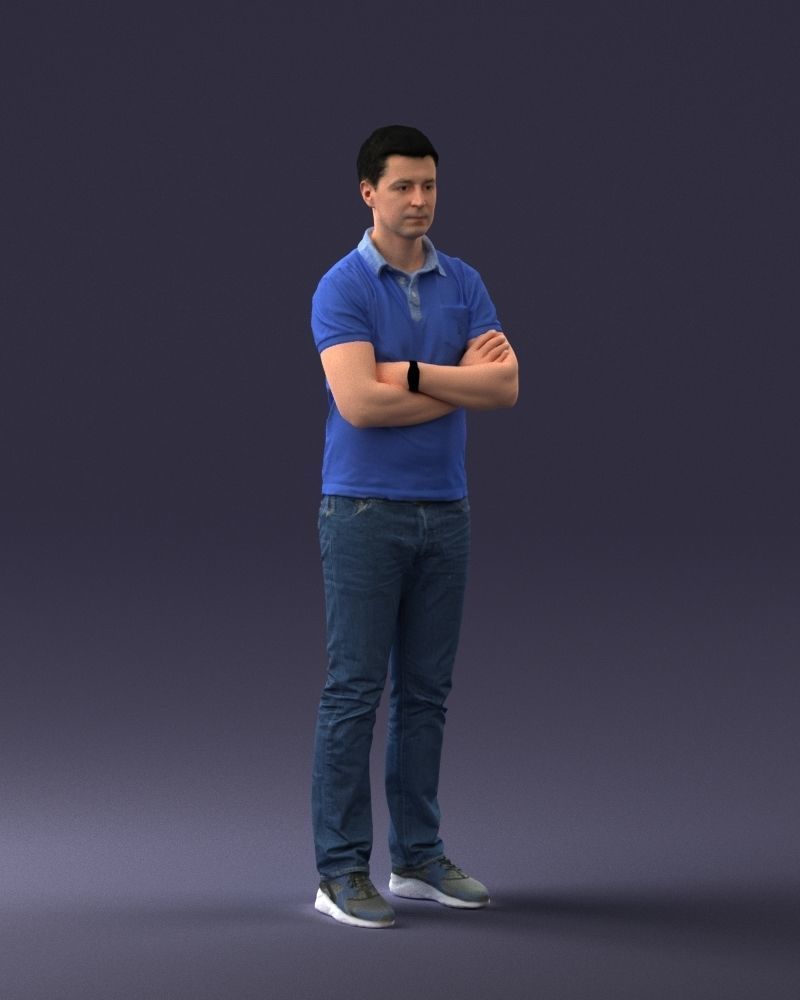 000062 Man in Casual Clothes 0506 3dp 3D print model_9