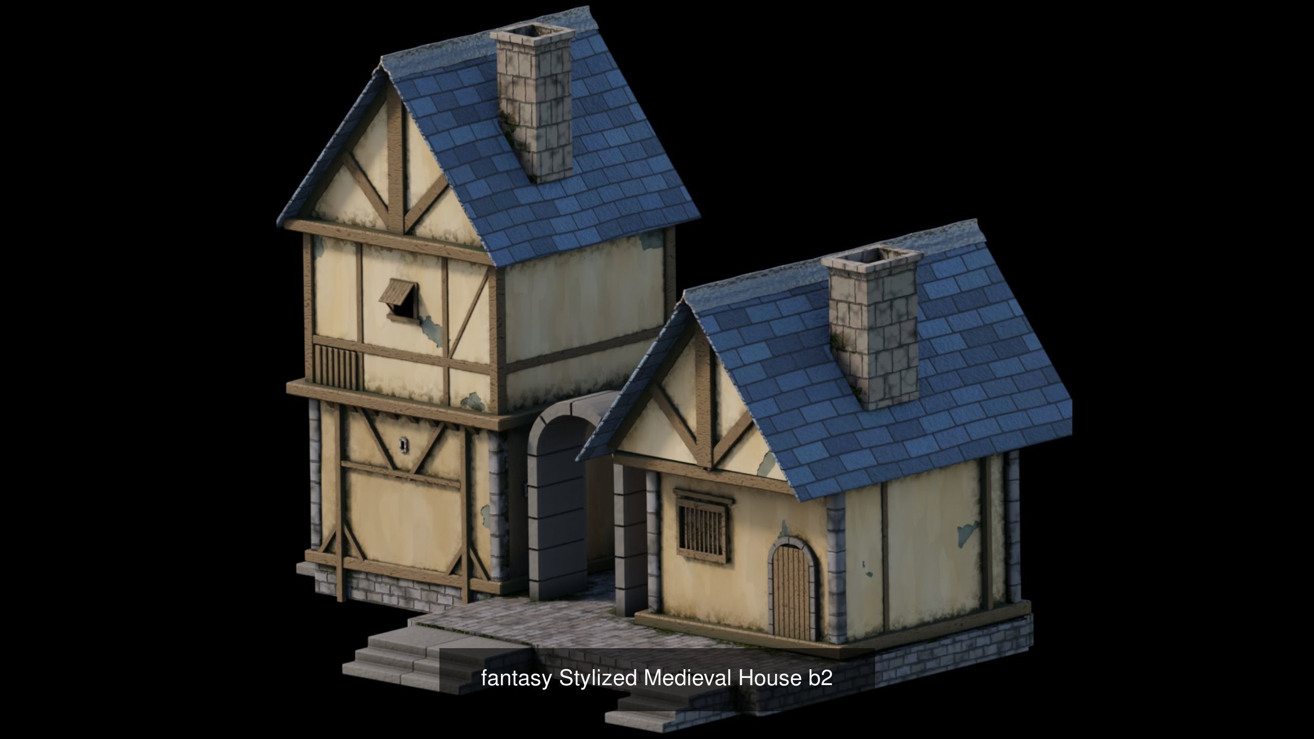 fantasy Stylized Medieval Houses X12Pack  3D Model Collection_3