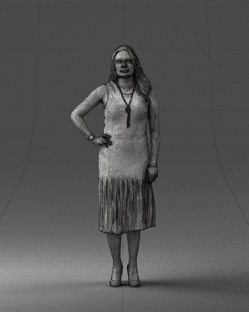 000015 Posed woman 0430 3dp 3D print model_2