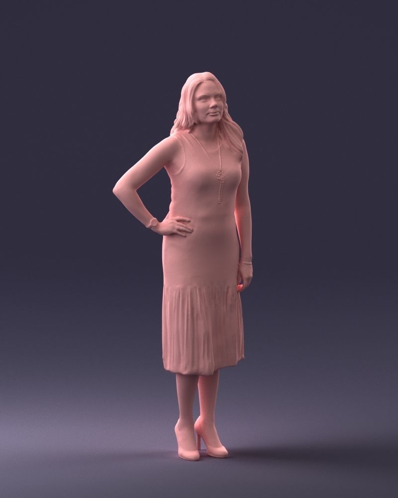 000015 Posed woman 0430 3dp 3D print model_4