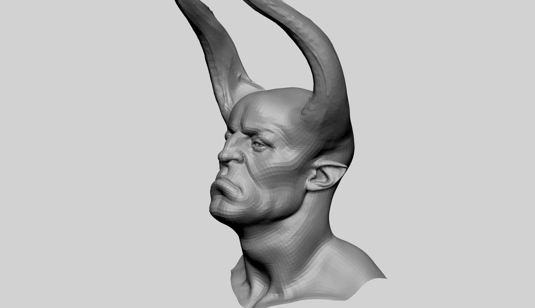 Creature Head Basemesh v2 3D model_6