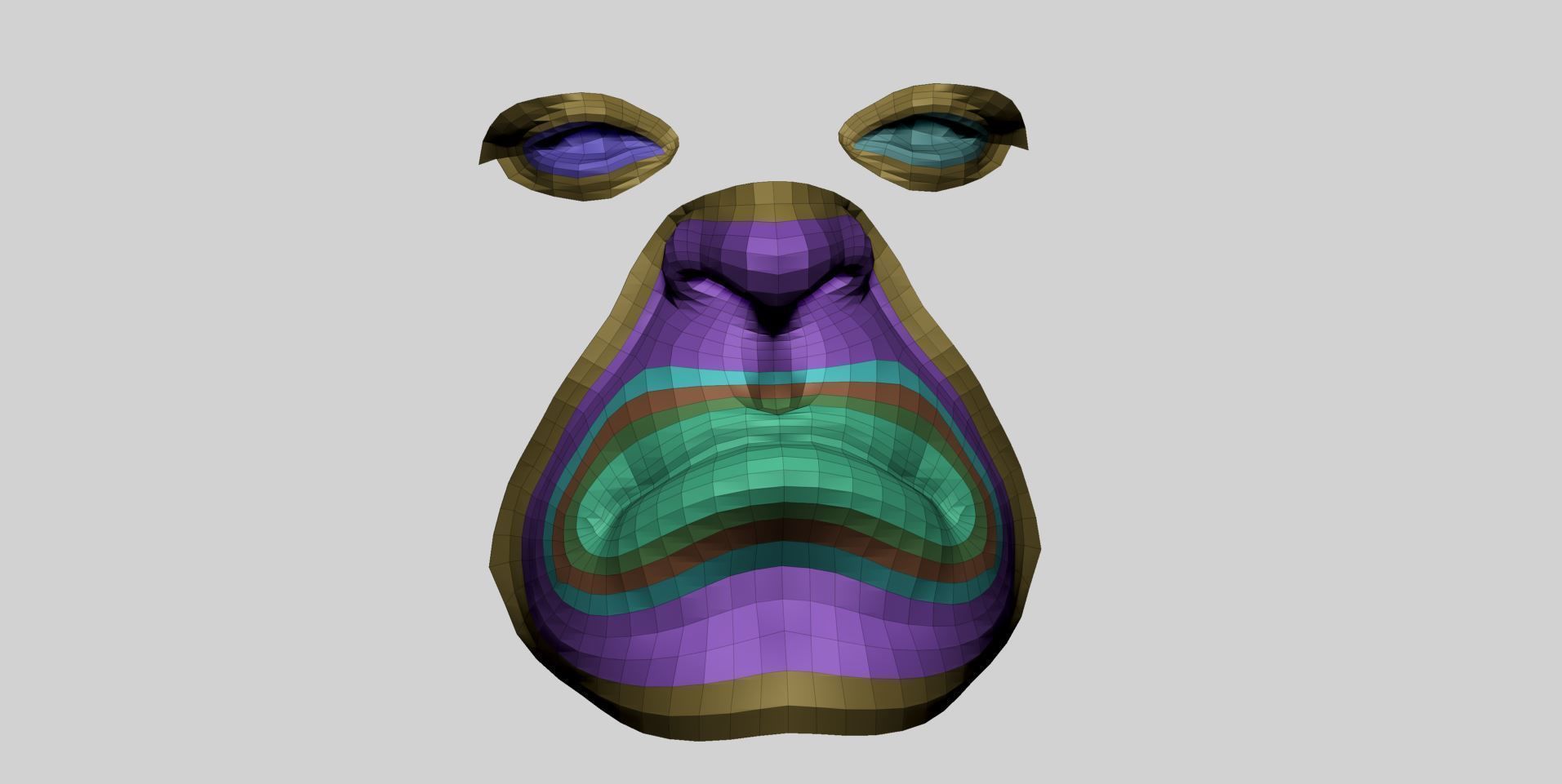 Creature Head Basemesh v2 3D model_12