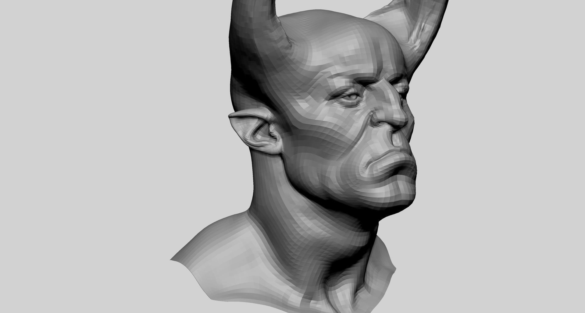 Creature Head Basemesh v2 3D model_2