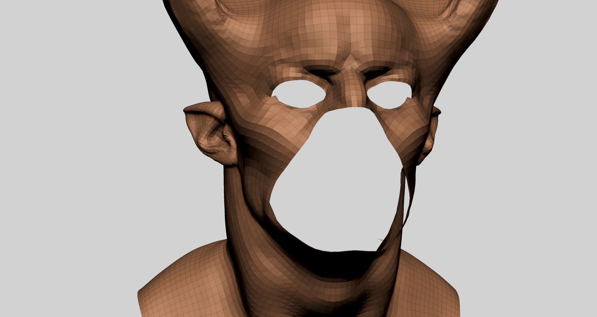 Creature Head Basemesh v2 3D model_11