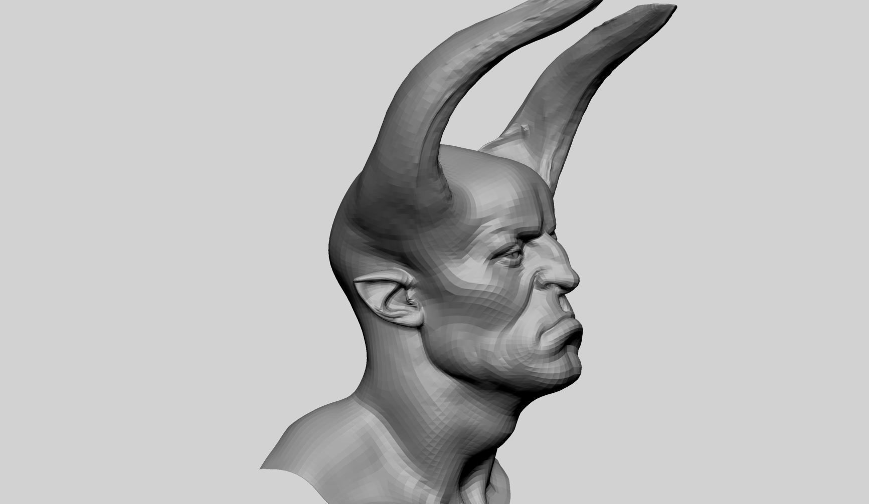 Creature Head Basemesh v2 3D model_3
