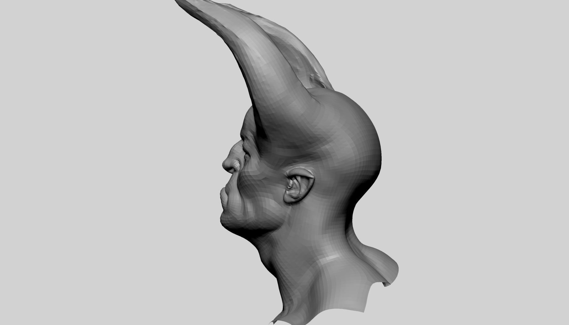 Creature Head Basemesh v2 3D model_5