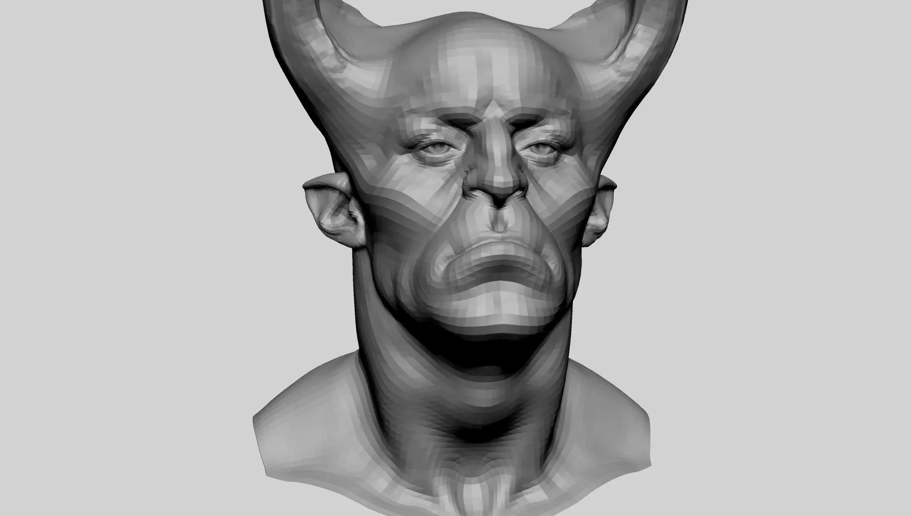 Creature Head Basemesh v2 3D model_0