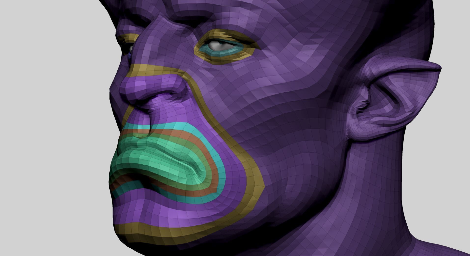 Creature Head Basemesh v2 3D model_10