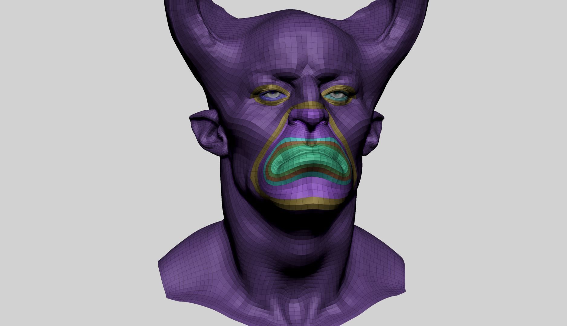 Creature Head Basemesh v2 3D model_1