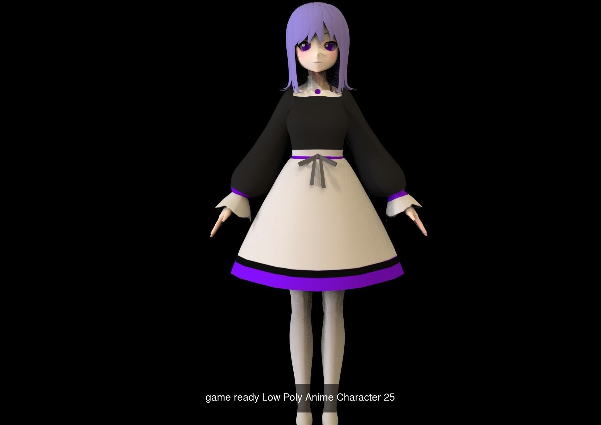 13 Anime Low Poly Characters MIGAPack 3D Model Collection_6