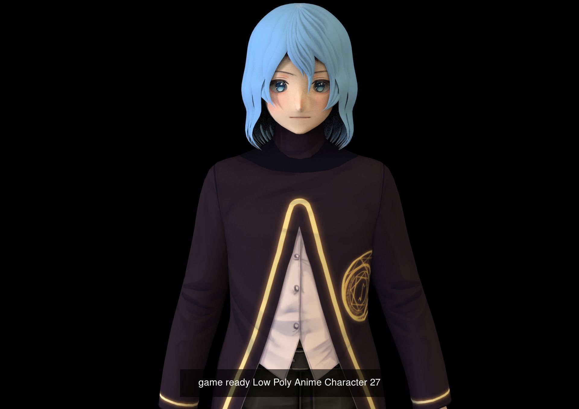 13 Anime Low Poly Characters MIGAPack 3D Model Collection_8