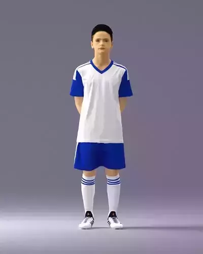 000319 Young Male Soccer Player Standing 1114 3dp