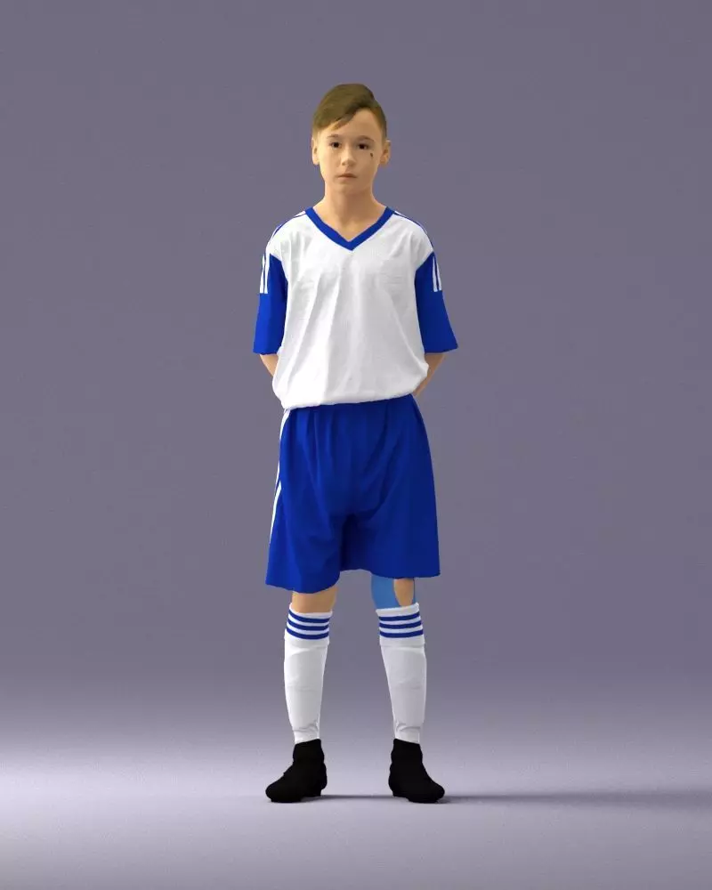 000313 Young Boy Soccer Player 1114 3dp 3D print model