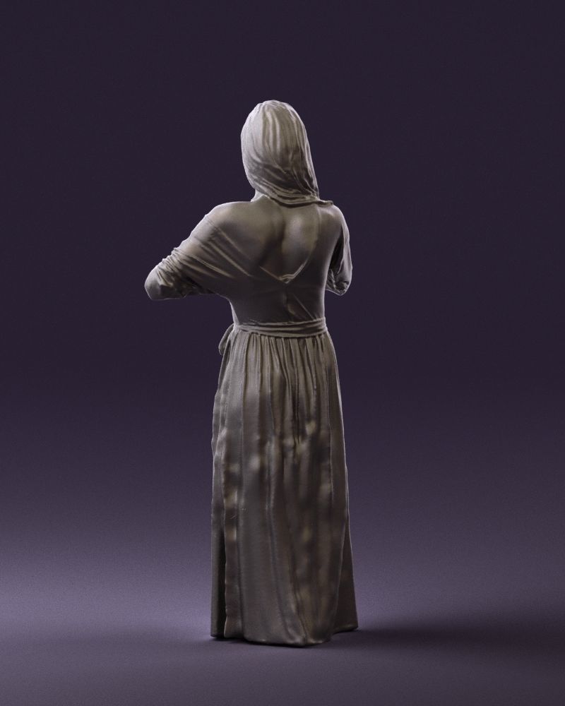 Woman showing the heart 0606 3D model_19