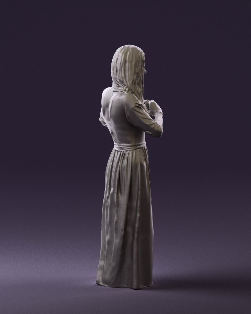 Woman showing the heart 0606 3D model_13