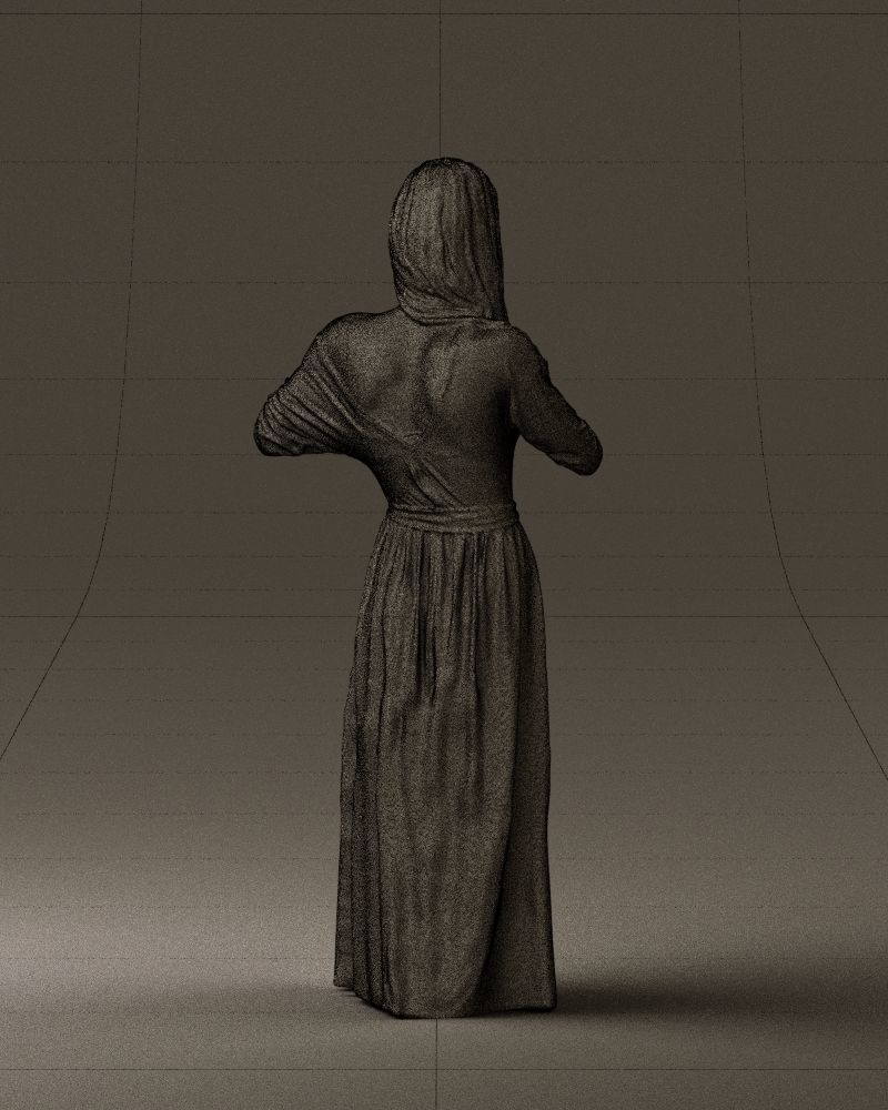 Woman showing the heart 0606 3D model_17